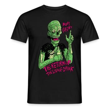 the return of the living drunk - T-shirt homme - noir - Devant - AI Model Male 178 light (178cm)