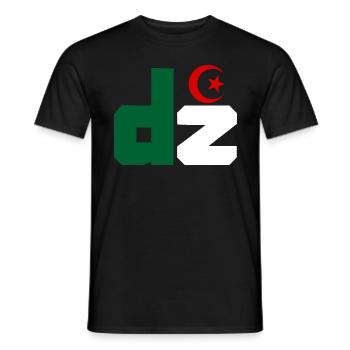 DZ Algérie - T-shirt homme - noir - Devant - AI Model Male 178 light (178cm)