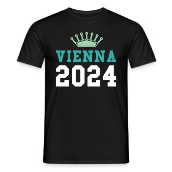 Vienna 2024 Wien Krone - Men's T-Shirt - black - Front - AI Model Male 178 light (178cm)