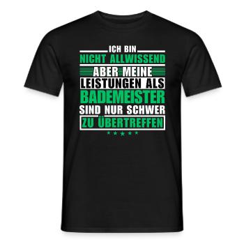 Unsurpassed performance as a lifeguard - Men's T-Shirt - black - Front - AI Model Male 178 light (178cm)