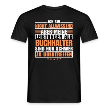 Des performances inégalées en tant que comptable - T-shirt homme - noir - Devant - AI Model Male 178 light (178cm)