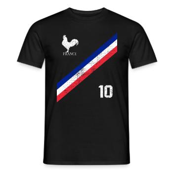 France Jersey - Men's T-Shirt - black - Front - AI Model Male 178 light (178cm)