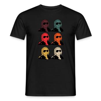 Johann Sebastian Bach - T-shirt homme - noir - Devant - AI Model Male 178 light (178cm)