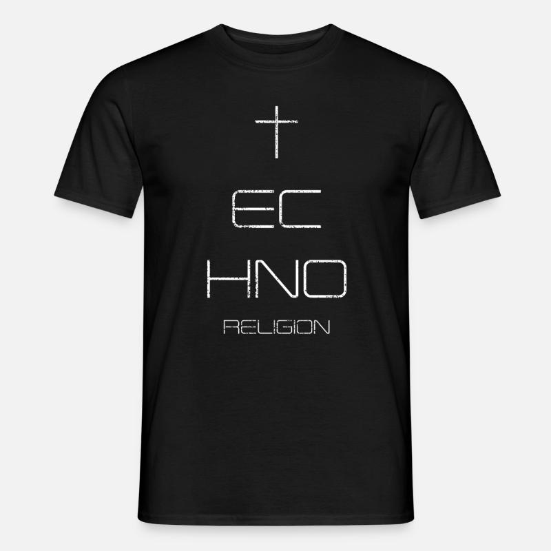 Religion Techno - Männer T-Shirt - Schwarz