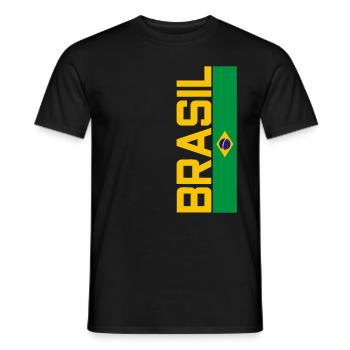 Retro Brasilien Trikot - Männer T-Shirt - Schwarz - Vorne - AI Model Male 178 light (178cm)