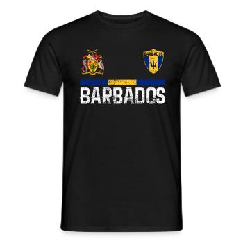Barbados Trikot - Männer T-Shirt - Schwarz - Vorne - AI Model Male 178 light (178cm)