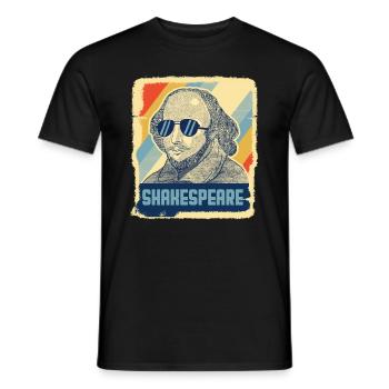 Shakespeare Literature Hamlet Retro Gift - Men's T-Shirt - black - Front - AI Model Male 178 light (178cm)