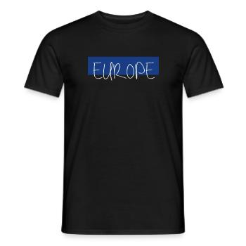 EUROPE simple - Männer T-Shirt - Schwarz - Vorne - AI Model Male 178 light (178cm)