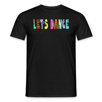 Cute dansons motivation texte Lettres de danse - T-shirt homme - noir - Devant - AI Model Male 178 light (178cm)