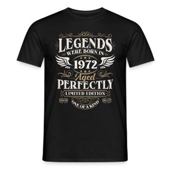 1972 Born Legends Birthday Gift - Men's T-Shirt - black - Front - AI Model Male 178 light (178cm)