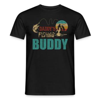 Daddys Fishing Buddy Angeln Karpfen - Männer T-Shirt - Schwarz - Vorne - AI Model Male 178 light (178cm)