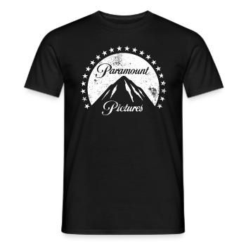 Paramount Pictures Logo Blanc De Style Vintage - T-shirt homme - noir - Devant - AI Model Male 178 light (178cm)