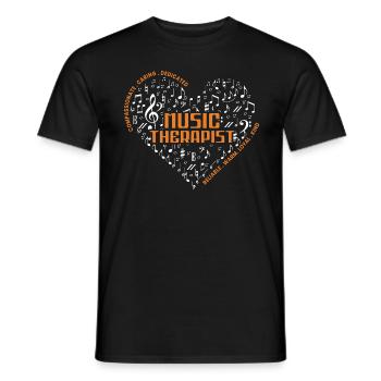 Musicothérapeute Appréciation Musicien de musique - T-shirt homme - noir - Devant - AI Model Male 178 light (178cm)
