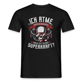 ICH ATME UNTER WASSER SUPERKRAFT TAUCHEN TAUCHER - Männer T-Shirt - Schwarz - Vorne - AI Model Male 178 light (178cm)