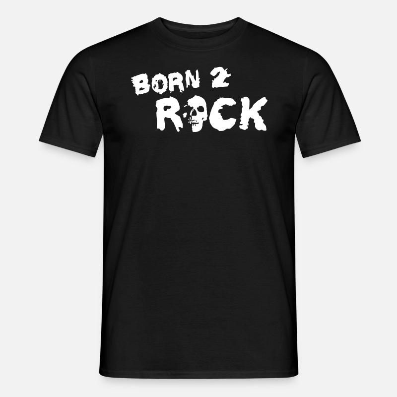 born_2_rock_b_1c - Männer T-Shirt - Schwarz