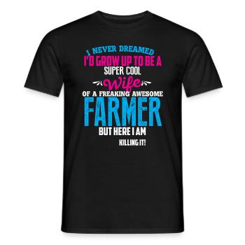 femme fermière super cool - T-shirt homme - noir - Devant - AI Model Male 178 light (178cm)
