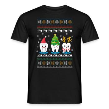 NOËL DES DENTS - T-shirt homme - noir - Devant - AI Model Male 178 light (178cm)