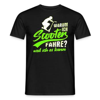 Stunt Scooter Tretroller Rollerfahrer Geschenk - Männer T-Shirt - Schwarz - Vorne - AI Model Male 178 light (178cm)