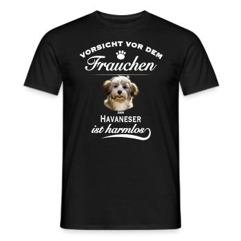 Havaneser - Havaneser Hund - Männer T-Shirt - Schwarz - Vorne - AI Model Male 178 light (178cm)
