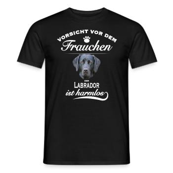 Labrador - Vorsicht vor dem Herrchen - Männer T-Shirt - Schwarz - Vorne - AI Model Male 178 light (178cm)