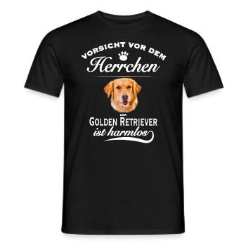 Golden Retriever - Golden Retriever Hund - Männer T-Shirt - Schwarz - Vorne - AI Model Male 178 light (178cm)