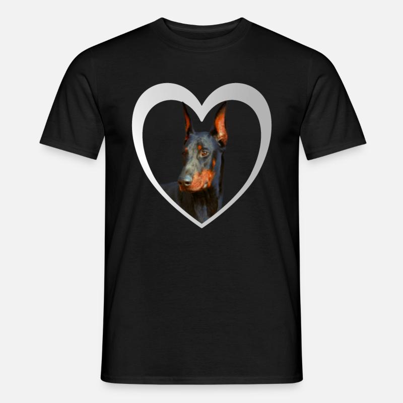 Dobermann - Dobermann Hund - Männer T-Shirt - Schwarz