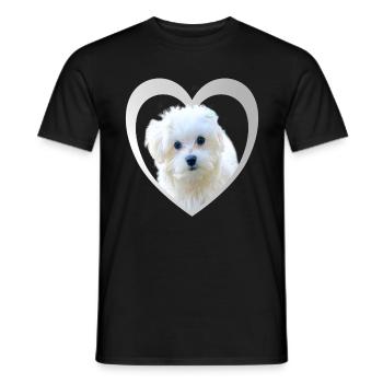 I Love my Malteser - Herz - Malteser - Männer T-Shirt - Schwarz - Vorne - AI Model Male 178 light (178cm)