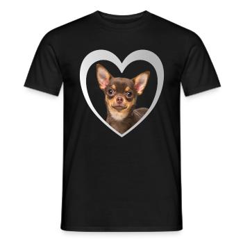 I Love my Chihuahua - Coeur - Chihuahua - T-shirt homme - noir - Devant - AI Model Male 178 light (178cm)