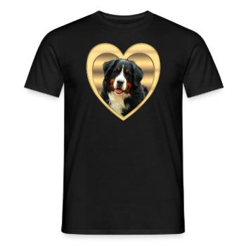 Berner Sennenhund - Berner Sennenhund Hund - Herz - T-shirt homme - noir - Devant - AI Model Male 178 light (178cm)
