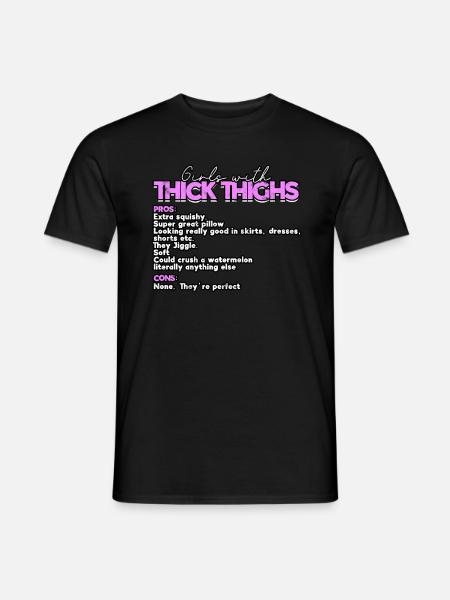 Pik Tykke Lår Tykke Lår Lår - Mænd T-shirt - sort