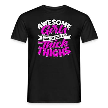 Dick Thick Thighs Thick Thighs Thighs - Men's T-Shirt - black - Front - AI Model Male 178 light (178cm)
