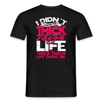 Dick Thick Thighs Thick Thighs Thighs - Men's T-Shirt - black - Front - AI Model Male 178 light (178cm)