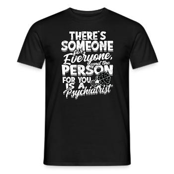 psychiatrist gift therapy gift idea psycholo - Men's T-Shirt - black - Front - AI Model Male 178 light (178cm)