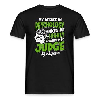 psychiatrist gift therapy gift idea psycholo - Men's T-Shirt - black - Front - AI Model Male 178 light (178cm)