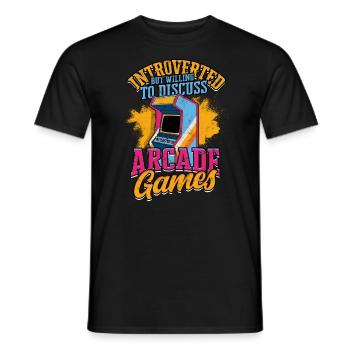 Retro Gamer Jeux vidéo Arcade Gaming Pinball Spike - T-shirt homme - noir - Devant - AI Model Male 178 light (178cm)