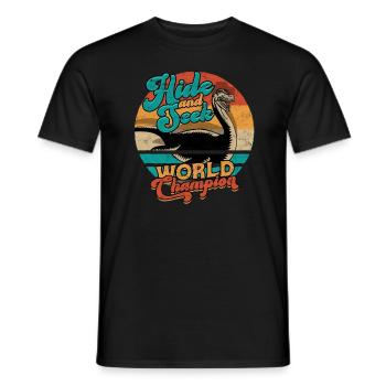 lochlochlochness geschenkidee geschenk - Männer T-Shirt - Schwarz - Vorne - AI Model Male 178 light (178cm)