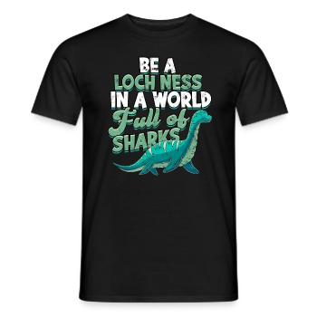 lochlochlochness geschenkidee geschenk - Männer T-Shirt - Schwarz - Vorne - AI Model Male 178 light (178cm)