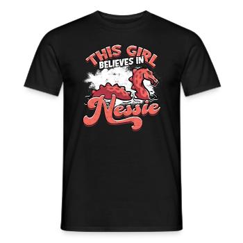 lochlochlochness geschenkidee geschenk - Männer T-Shirt - Schwarz - Vorne - AI Model Male 178 light (178cm)