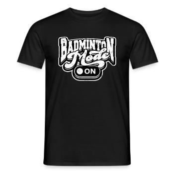 Badminton -Modus OnSpiking Sport Player Spike - Männer T-Shirt - Schwarz - Vorne - AI Model Male 178 light (178cm)