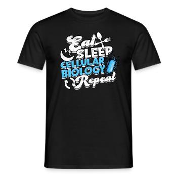 Schlafzellenbiologie -Wissenschaftsbiologe essen - Männer T-Shirt - Schwarz - Vorne - AI Model Male 178 light (178cm)