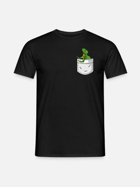 Iguana Reptil - Männer T-Shirt - Schwarz