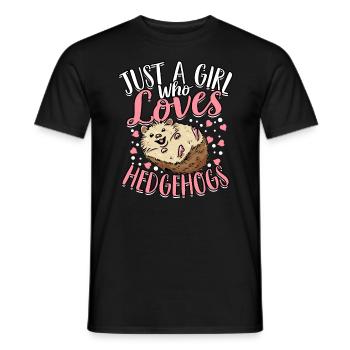 Propriétaires de hérissons Hérissons amoureux animal mignon - T-shirt homme - noir - Devant - AI Model Male 178 light (178cm)