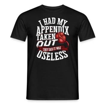 Anhang Operation Appendektomie Entfernung - Männer T-Shirt - Schwarz - Vorne - AI Model Male 178 light (178cm)
