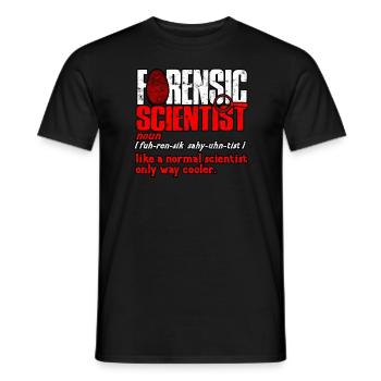 Forensic Science Detective True Crime Investigator - Men's T-Shirt - black - Front - AI Model Male 178 light (178cm)