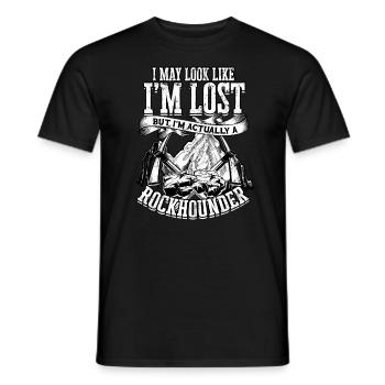 Rockhounder Rockhounding Géologue Rockhound Rockhound - T-shirt homme - noir - Devant - AI Model Male 178 light (178cm)