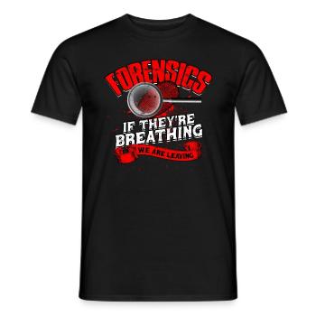 Détective en sciences judiciaires Enquêteur sur les crimes véridiques - T-shirt homme - noir - Devant - AI Model Male 178 light (178cm)