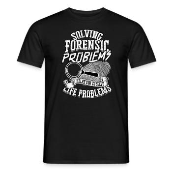 Forensische Probleme lösen Polizei forensischer - Männer T-Shirt - Schwarz - Vorne - AI Model Male 178 light (178cm)
