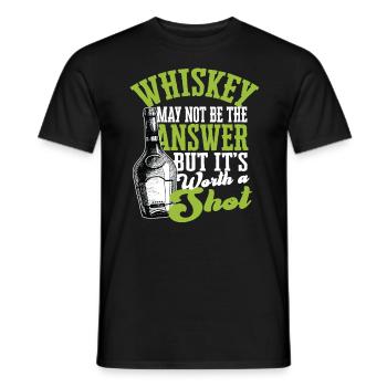 Buveur de whisky écossais irlandais Buvant de l’alcool - T-shirt homme - noir - Devant - AI Model Male 178 light (178cm)