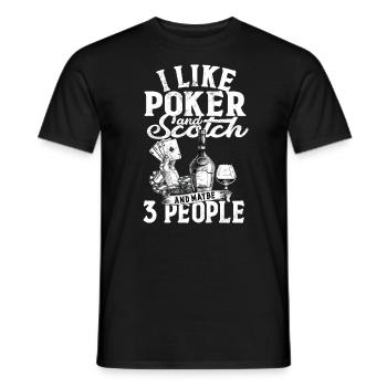 Buveur de whisky écossais irlandais Buvant de l’alcool - T-shirt homme - noir - Devant - AI Model Male 178 light (178cm)