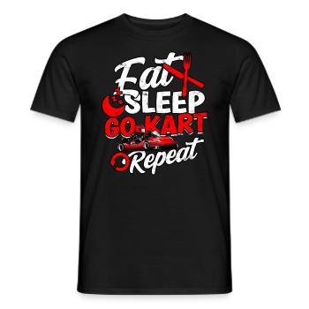 Kart conduite de kart pilotes de course Pilotes de course - T-shirt homme - noir - Devant - AI Model Male 178 light (178cm)